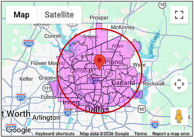 Step 3. You choose the date and area to send your MondoFlyers eflyer to.