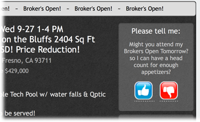 Example of a eflyer poll question