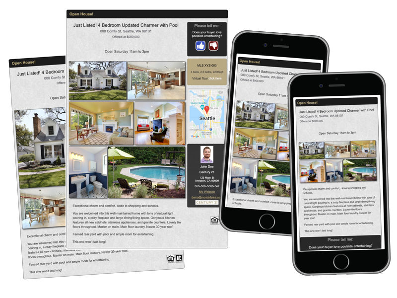 sample of a custom brokerage themed MondoFlyers template