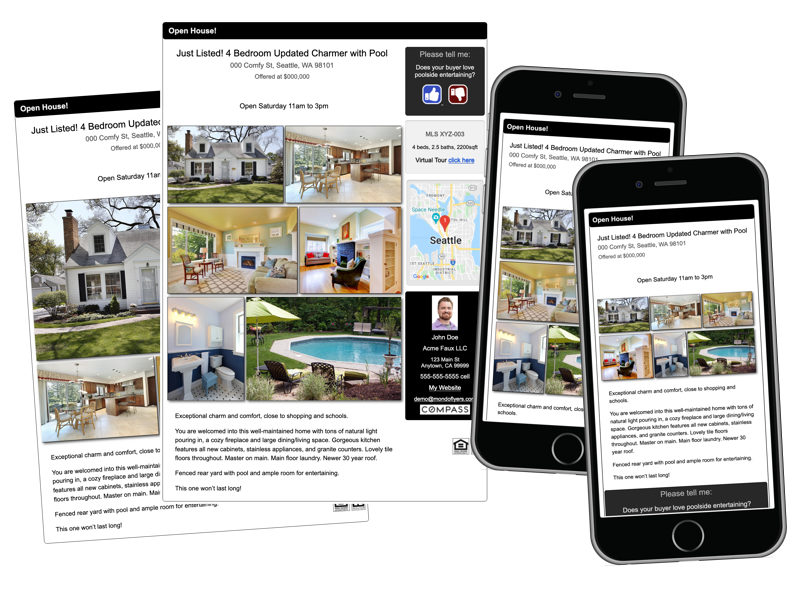 sample of a custom brokerage themed MondoFlyers template