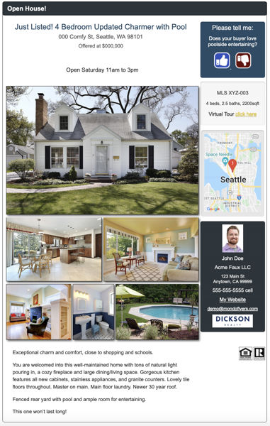 sample of a custom brokerage themed MondoFlyers template