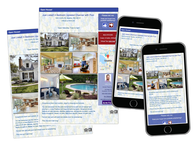 sample of the Giverny themed MondoFlyers template