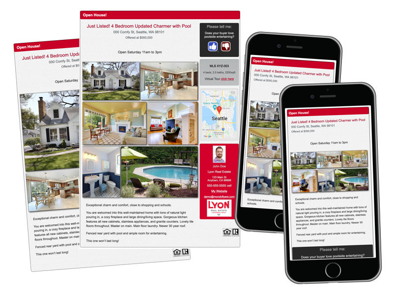 sample of a custom brokerage themed MondoFlyers template