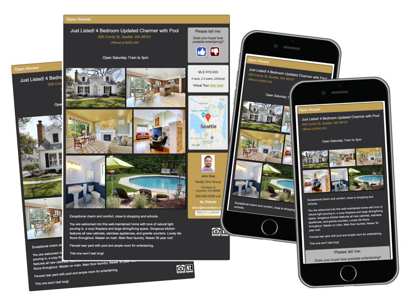 sample of a custom brokerage themed MondoFlyers template