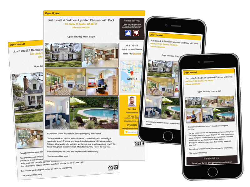 sample of a custom brokerage themed MondoFlyers template