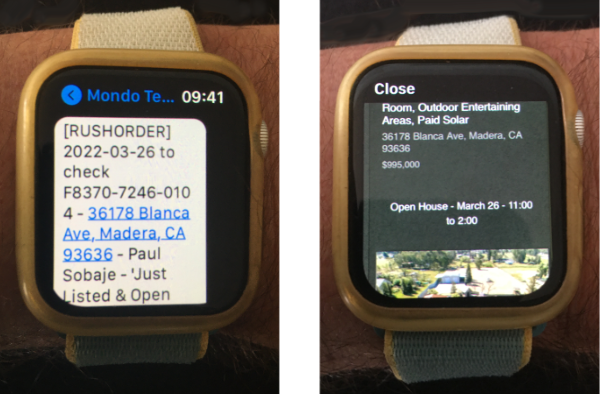 On nights and weekends, on-call MondoFlyers staff use a tablet, phone, or smartwatch to monitor eflyer rush orders.