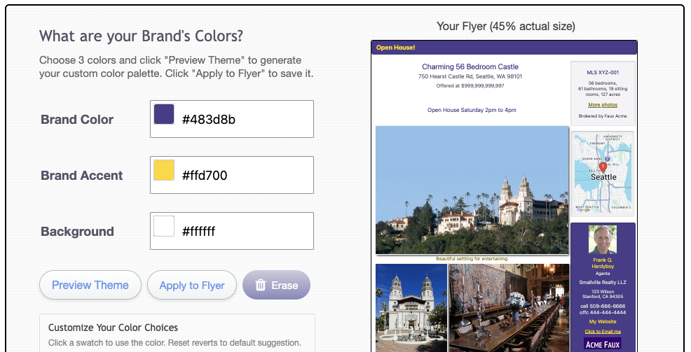 Use your brand colors on your mondoflyer Brand Color Editor