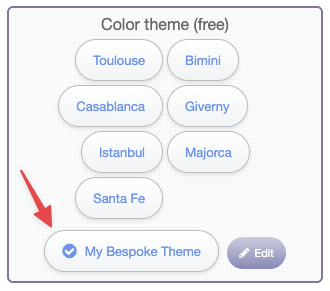 Use your brand colors on your mondoflyer Bespoke Theme option
